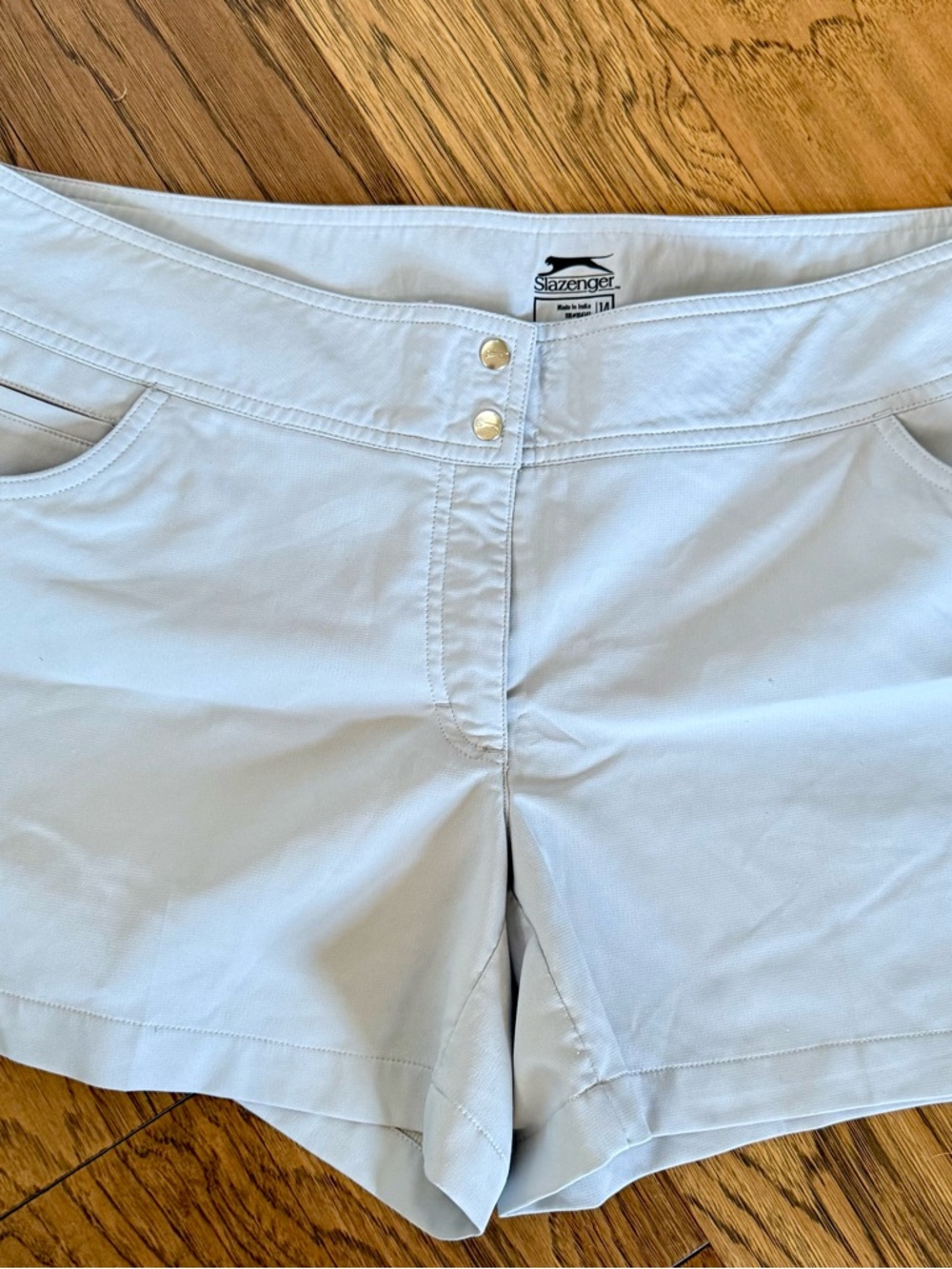 Slazenger Women's Pale Blue Mid-Rise Shorts Tennis Shorts Quick Dry